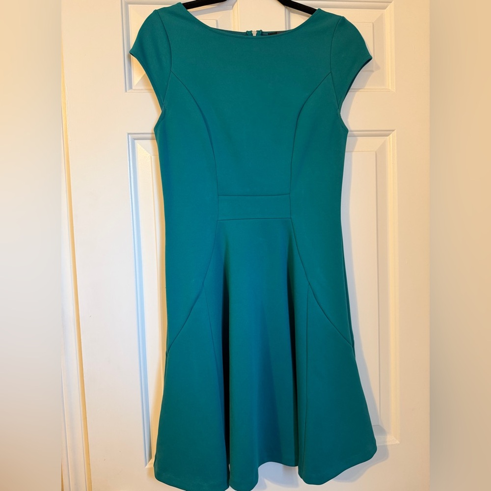 The Limited Teal Cap Sleeve Mini Dress